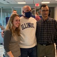 Dr. Choudhuri with volunteers